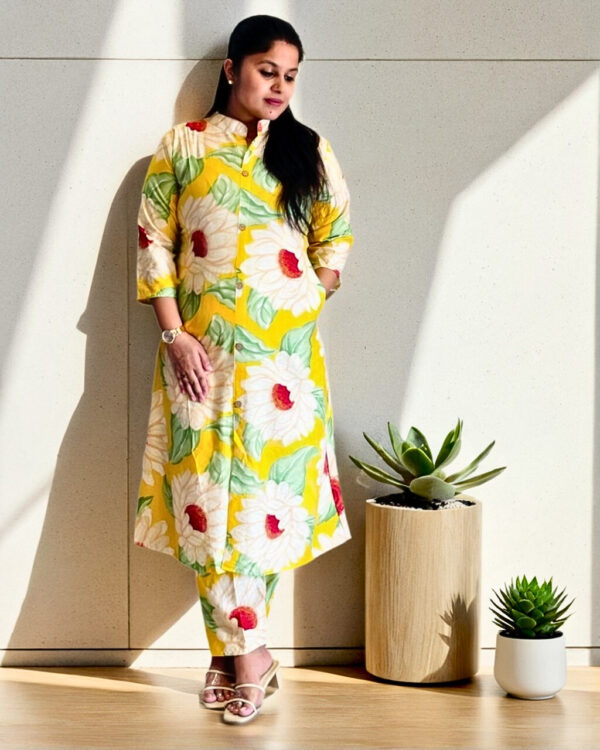 "Sunshine in Bloom" Pure Cotton Coord Set